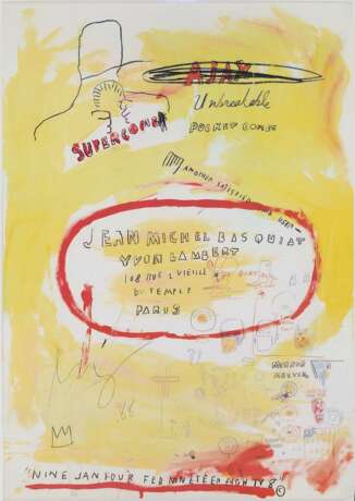 Basquiat, Jean-Michel 1960 Brooklyn - 1988 New York. Super Comb. 1988 - photo 1