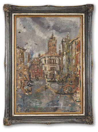 Filippo De Pisis "Il Canal Grande in una giornata di vento" 1946
oil on canvas
cm 86x59
Signed lowe - Foto 1