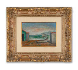 Carlo Carrà "Marina" 1939
oil on canvas laid down on cardboard
cm 25x35
Signed and dated 939 lower