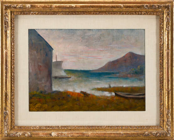 Carlo Carrà "Marina" 1942
oil on canvas laid down on cardboard
cm 35x49.5
Signed and dated 942 low - фото 2