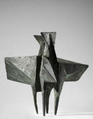 Lynn Chadwick &quot;Maquette III Winged Figures&quot; 1968 Bronze cm 35x47x34 Signiert und datiert 68 Bezeichnet a