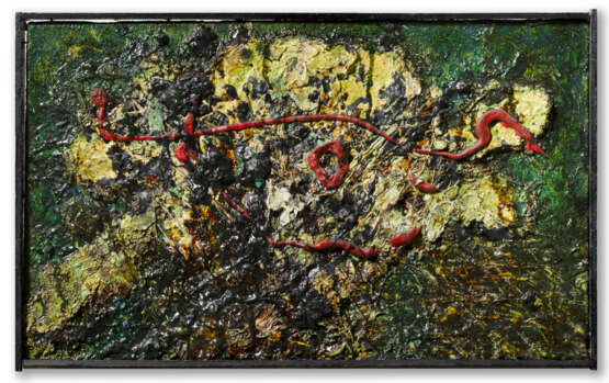 Toshimitsu Imai "Untitled" 1959
oil on canvas
cm 27.5x46
Signed and dated "Paris 1959" on the rever - Foto 1