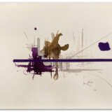 Georges Mathieu "Gerbert" 1965
mixed media and collage on cardboard
cm 56x77
Signed and dated 65 lo - Foto 1