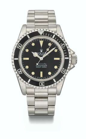 ROLEX. A VERY RARE STAINLESS STEEL AUTOMATIC WRISTWATCH WITH SWEEP CENTRE SECONDS AND BRACELET - photo 1