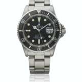 ROLEX. A STAINLESS STEEL AUTOMATIC WRISTWATCH WITH SWEEP CENTRE SECONDS, DATE, BRACELET AND GUARANTEE - photo 1