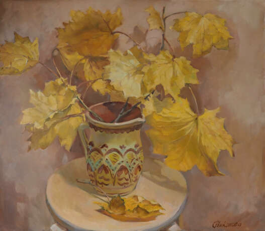 Oil painting “Autumn leaves”, Масло на холсте на подрамнике, Oil painting Contemporary realism, Still life, Russia, 2021 - photo 2