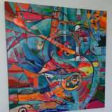картина абстрактная “Composition 20211004”, Canvas on the subframe, Acrylic paint, Lyrical Abstraction, фигуративная абстракция, Севастополь, 2021 - photo 4