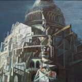 The Tower of Babylon Ananyev Andrey Canvas Acrylic 20th Century Realism Landscape painting Russia 2003 - photo 1
