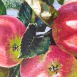 Gemälde „Rote Äpfel auf einem Ast“, Leinwand auf dem Hilfsrahmen, Ölfarbe, Zeitgenössischer Realismus, fruits, Russland, 2020 - Foto 6