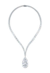 THE SPECTACULAR SNOWDROP DIAMOND PENDENT NECKLACE, BY RONALD ABRAM