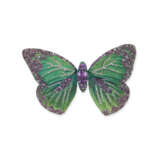 IMPRESSIVE `FLUTTERY-ODE TO SPRING` COLOURED SAPPHIRE AND DIAMOND BROOCH, BY WALLACE CHAN - Foto 1