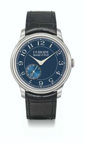 F.P. JOURNE. A RARE AND ATTRACTIVE TANTALUM WRISTWATCH WITH METALLIC BLUE DIAL - photo 1