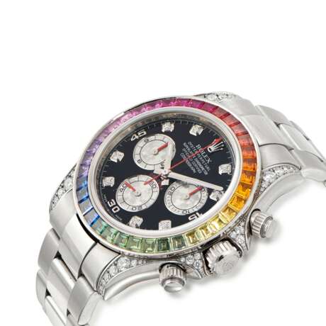 ROLEX, WHITE GOLD 'RAINBOW' DAYTONA, REF. 116599 - фото 2