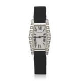 CARTIER, WHITE GOLD AND DIAMOND-SET TONNEAU SHAPED, REF. 2560 - фото 1