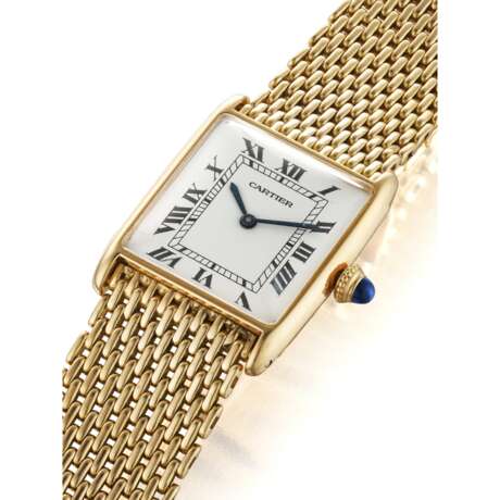 CARTIER, YELLOW GOLD 'TANK ARRONDIE' - фото 2