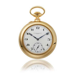 VACHERON CONSTANTIN, YELLOW GOLD OPENFACE POCKET WATCH WITH GUILLAUME BALANCE AND ONE MINUTE TOURBILLON, ADJUSTED FOR THE GENEVA OBSERVATORY CHRONOMETER COMPETITION IN 1947, REGULATED BY EDMOND OLIVIER