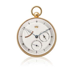 THOMAS ENGEL ÄSCH, YELLOW GOLD CALENDAR OPENFACE POCKET WATCH, NO. 23