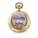 PATEK PHILIPPE & CIE, YELLOW GOLD AND ENAMEL OPENFACE POCKET WATCH - photo 2