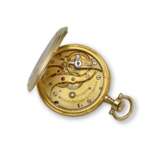 PATEK PHILIPPE & CIE, YELLOW GOLD AND ENAMEL OPENFACE POCKET WATCH - фото 3