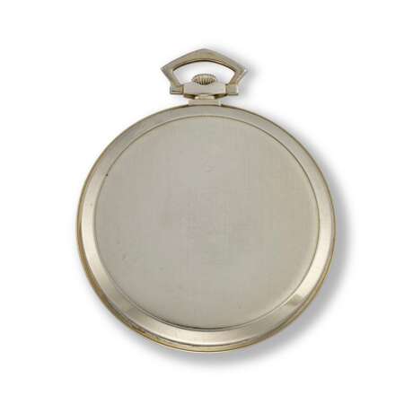 AUDEMARS PIGUET & CO, WHITE GOLD PERPETUAL CALENDAR OPENFACE POCKET WATCH - photo 2