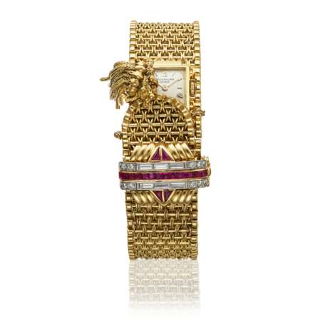 PATEK PHILIPPE, YELLOW GOLD, DIAMONDS AND RUBY CONCEALED BRACELET, REF. 3140/5 - photo 1