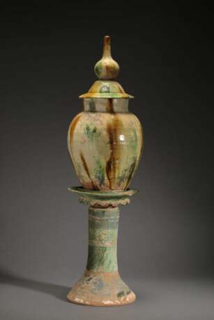 A SANCAI TOWER TYPE JAR TANG DYNASTY(618-907) - photo 2