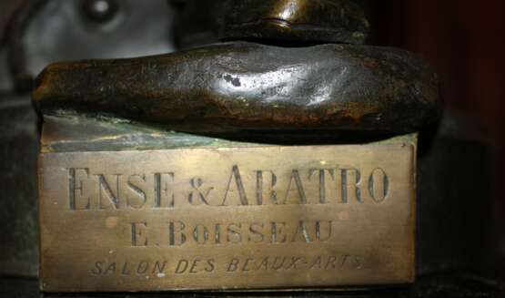 Скульптура "Воин с мечом и плугом «ENSE and ARATRO»" XIX-XX век - Foto 6