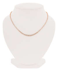 Roségold Rivièrecollier mit Brillanten von zusammen 10,50 Carat