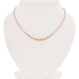 Roségold Rivièrecollier mit Brillanten von zusammen 10,50 Carat - photo 1