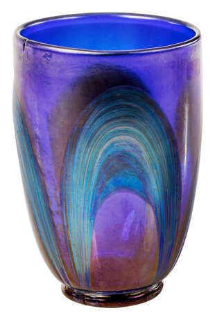 Ovoide Vase mit irisierendem Dekor - photo 1