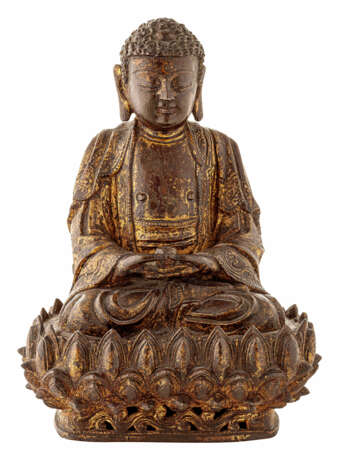 Buddha Shakyamuni mit durchbrochen gearbeitetem Lotosthron - фото 1