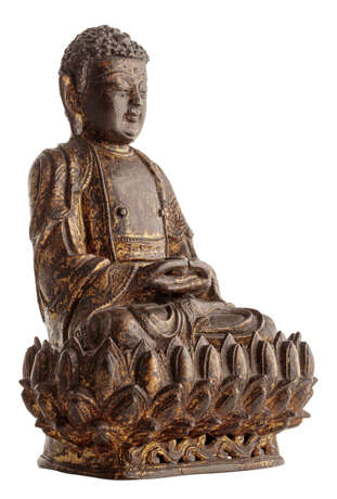 Buddha Shakyamuni mit durchbrochen gearbeitetem Lotosthron - фото 2