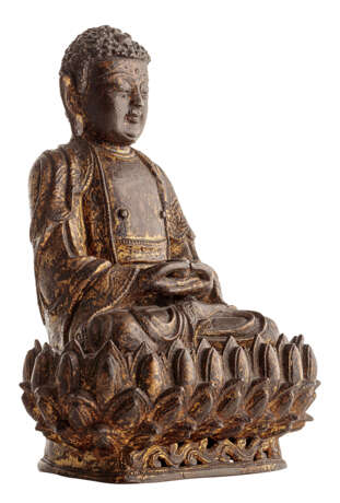 Buddha Shakyamuni mit durchbrochen gearbeitetem Lotosthron - photo 2