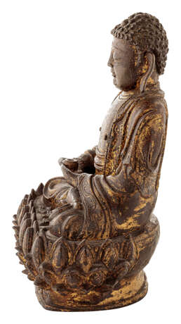 Buddha Shakyamuni mit durchbrochen gearbeitetem Lotosthron - фото 3