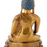 Tibetischer Buddha Shakyamuni mit Kaltbemalung - фото 3
