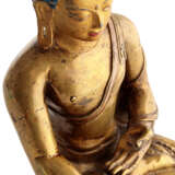 Tibetischer Buddha Shakyamuni mit Kaltbemalung - фото 5