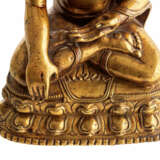 Tibetischer Buddha Shakyamuni mit Kaltbemalung - photo 6