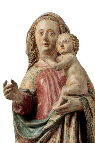 Spätmittelalterliche Madonna mit Jesuskind - photo 3