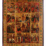 Ikone mit der Auferstehung Christi und den zwölf Hochfesten des orthodoxen Kirchenjahres - фото 1