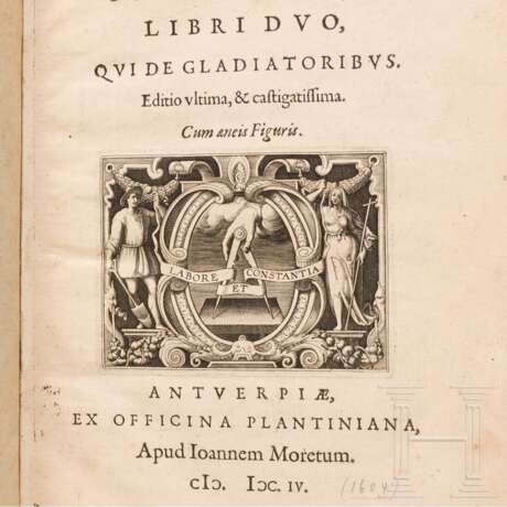 Iustus Lipsius, "Saturnalium Sermonum Libri Duo, Qui de Gladiatoribus", Antwerpen, 1604 - photo 5