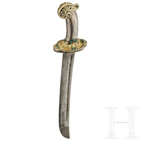 Silbermontiertes, steinbesetztes und teilvergoldetes Kurzschwert, Tibet, 20. Jhdt. - photo 3