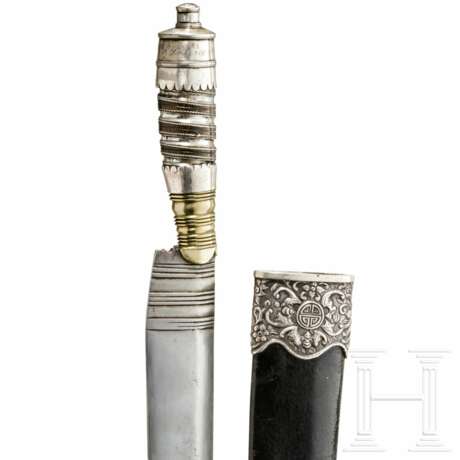 Silbermontiertes Messer, Manila/Philippinen, datiert 1846 - photo 3