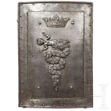 Paradeschild "alla antiqua" mit Wappen der Familie Visconti, Italien, 17. Jhdt. - photo 1