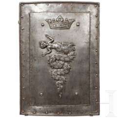 Paradeschild "alla antiqua" mit Wappen der Familie Visconti, Italien, 17. Jhdt.