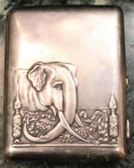 Silver cigarette case, XIX century
