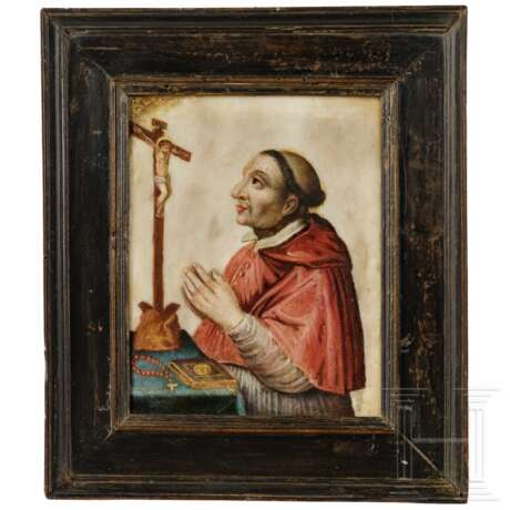 Heiligenbildnis auf Marmor, Italien, 17. Jhdt. - фото 1