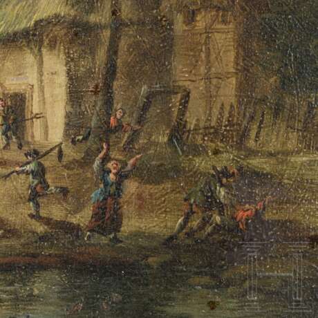 "Nächtlicher Überfall", Gemälde in der Art des Aert van der Neer (1603 - 1677) - Foto 2