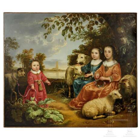 Kinder mit Schafen, Umkreis von Aelbert Cuyp (1620 - 1691) - Foto 1
