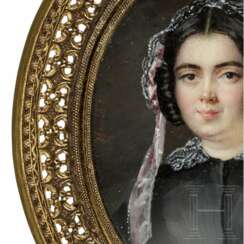 Miniaturportrait einer jungen Dame, wohl Frankreich, um 1820