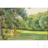 Wilhelm Schreuer (1866 - 1933) - "Sommerlicher Spaziergang mit Kindern im Park", impressionistisches Ölgemälde - photo 4